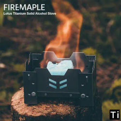 Fire Maple Lotus Titanium Ultralight Solid Alcohol Stove Mini Foldable Camping Hiking Alcohol Burner Alcohol Folding Stove