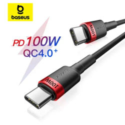 Baseus USB C to USB Type C Cable for iPhone 16 15 Promax MacBook Quick Charge 3.0 100W PD Fast Charging for Samsung Charge Cable