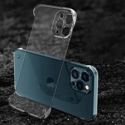 Luxury Frameless Transparent Case For iPhone 16 15 14 13 12 11 Pro X XR XS Max Plus Mini Hard PC Shockproof Bumper Clear Cover