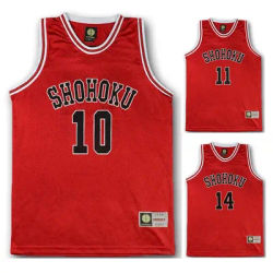 Anime Shohoku School Basketball Team Jersey 1-15 Cosplay Costume Sakuragi Hanamichi Rukawa Jersey Sports Wear Uniform Vest