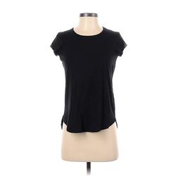 Max Studio Short Sleeve T-Shirt: Black Tops - Women's Size X-Small