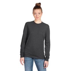 Next Level 6211NL CVC Long-Sleeve T-Shirt in Charcoal size Large | Cotton/Polyester Blend NL6211, 6211
