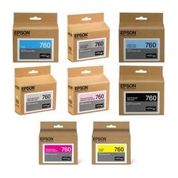 Epson T760 Ultrachrome HD Eight Ink Cartridge Kit with Matte Black T760220