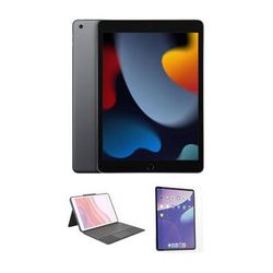 Apple 10.2" iPad with Keyboard and Tempered Glass Kit (9th Gen, 64GB, Wi-Fi Only, MK2K3LL/A