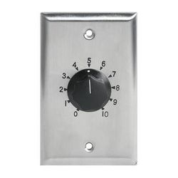 AtlasIED AT35 35W Single Gang Stainless Steel 70.7V Commercial Attenuator AT35