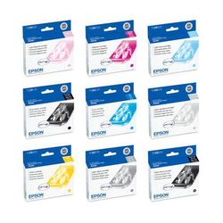 Epson Set of Nine Ink Cartridges for Stylus Photo R2400 Printer - [Site discount] T059620