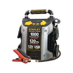 Stanley 1000 Peak Amp Jump Starter with Air Compress Yellow/Black J5C09