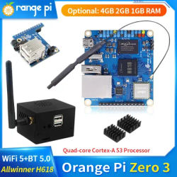 Orange Pi Zero 3 4GB 2GB 1GB RAM Allwinner H618 64-bit 16MB SPI Flash Dual Band WiFi5+BT 5.0 Gigabit LAN Port Single Board