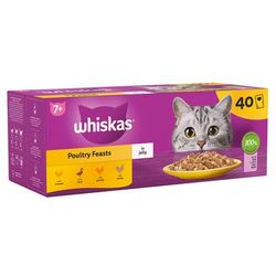 40x85g Senior 7+ Poultry Feasts in Jelly Whiskas Wet Cat Food