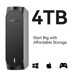 UnionSine 4TB 3.5" External Hard Drive USB 3.2Gen High-Speed Gaming Read Rate 130MB/s Compatible PC/Mac/PS4/Desktop/Laptop/Xbox