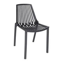 LeisureMod Acken Mid-Century Modern Plastic Dining Chair Leisuremod ACK18BL