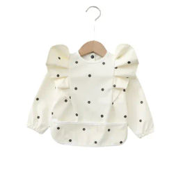 Bavoir imperméable doux pour bébé, petit garçon et fille, blouse de peinture, tablier de repas pour