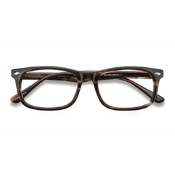 Unisex s rectangle Coffee Acetate Prescription eyeglasses - Eyebuydirect s Birmingham