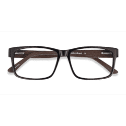 Male s rectangle Black/brown Acetate Prescription eyeglasses - Eyebuydirect s Lexington