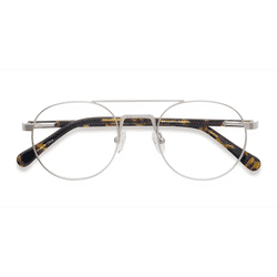 Unisex s aviator Light Golden Metal Prescription eyeglasses - Eyebuydirect s Lock