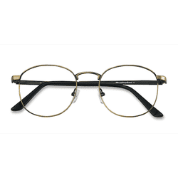 Unisex s round Bronze Metal Prescription eyeglasses - Eyebuydirect s St Michel