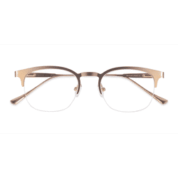 Unisex s square Rose Gold Metal Prescription eyeglasses - Eyebuydirect s Hemisphere