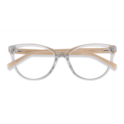 Female s horn Clear Yellow Acetate Prescription eyeglasses - Eyebuydirect s Sing
