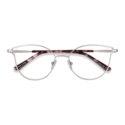 Female s horn Silver Metal Prescription eyeglasses - Eyebuydirect s Trance