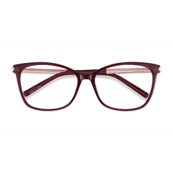 Female s horn Burgundy Acetate, Metal Prescription eyeglasses - Eyebuydirect s Ashley