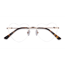 Female s heart Rose Gold Metal Prescription eyeglasses - Eyebuydirect s Amore