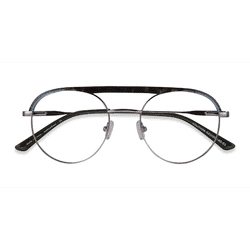 Unisex s aviator Gunmetal & Tortoise Acetate, Metal Prescription eyeglasses - Eyebuydirect s Volition