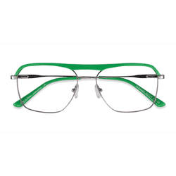 Male s aviator Green & Gunmetal Acetate, Metal Prescription eyeglasses - Eyebuydirect s Dynamo