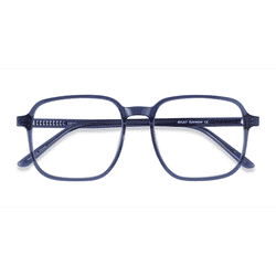 Male s square Clear Blue Acetate,Eco Friendly Prescription eyeglasses - Eyebuydirect s Ozone