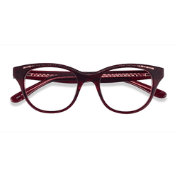 Female s horn Burgundy Gold Acetate Prescription eyeglasses - Eyebuydirect s Arcady