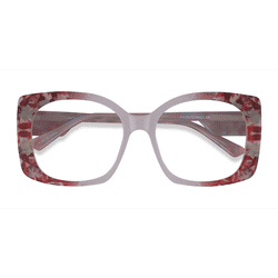 Female s square Red Floral Nude Acetate Prescription eyeglasses - Eyebuydirect s Amaryllis