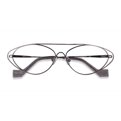 Female s oval Gunmetal Metal Prescription eyeglasses - Eyebuydirect s Freeform