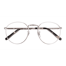 Unisex s round Silver Metal Prescription eyeglasses - Eyebuydirect s Ray-Ban RB3637V New Round