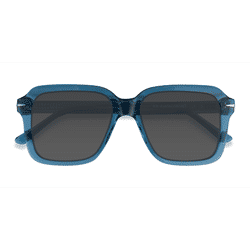 Unisex s square Crystal Blue Acetate Prescription sunglasses - Eyebuydirect s Bowie