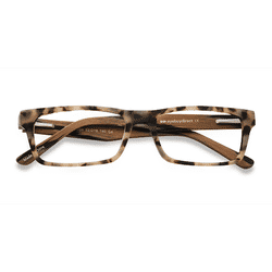 Unisex s rectangle Matte Tortoise Acetate Prescription eyeglasses - Eyebuydirect s Cambridge