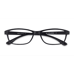 Unisex s rectangle Matte Black Plastic Prescription eyeglasses - Eyebuydirect s Versus