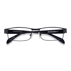 Unisex s rectangle Black Metal Prescription eyeglasses - Eyebuydirect s Katia