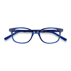 Unisex s rectangle Blue Acetate Prescription eyeglasses - Eyebuydirect s Leap