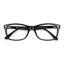 Unisex s rectangle Black Acetate Prescription eyeglasses - Eyebuydirect s Ray-Ban RB5228