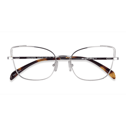 Female s horn Silver Metal Prescription eyeglasses - Eyebuydirect s Exquisite