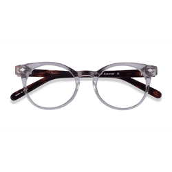 Unisex s round Clear Tortoise Acetate Prescription eyeglasses - Eyebuydirect s Concept