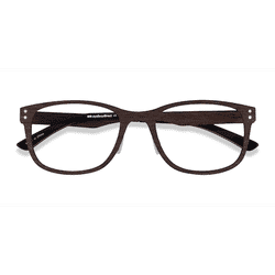 Unisex s rectangle Wood Mixed Wood Prescription eyeglasses - Eyebuydirect s Earth