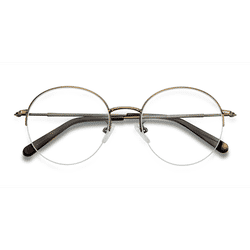 Unisex s round Bronze Metal Prescription eyeglasses - Eyebuydirect s Albee