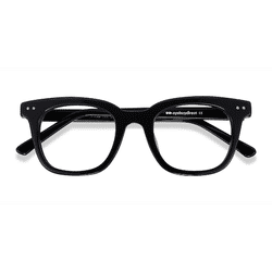 Unisex s square Black Acetate Prescription eyeglasses - Eyebuydirect s Romy