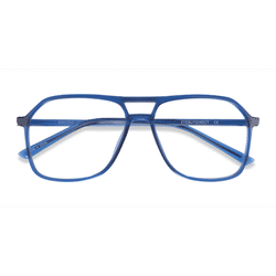 Male s aviator Clear Navy Plastic Prescription eyeglasses - Eyebuydirect s Encode