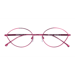 Female s oval Clear Purple Metal Prescription eyeglasses - Eyebuydirect s Aperture