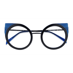 Female s horn Blue Black Acetate,Metal Prescription eyeglasses - Eyebuydirect s Khoa