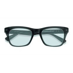 Unisex s rectangle Crystal Green Acetate Prescription sunglasses - Eyebuydirect s Kitt