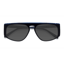 Unisex s geometric Bilayer Black Blue Acetate Prescription sunglasses - Eyebuydirect s Skya
