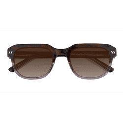Unisex s round Tortoise Crystal Gray Acetate Prescription sunglasses - Eyebuydirect s Arrow