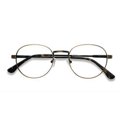 Unisex s round Bronze Metal Prescription eyeglasses - Eyebuydirect s Belleville